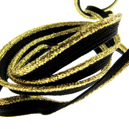 Flanged Piping Cord With Lurex Edge - 8mm - Choose Length & Colour Silver Gold