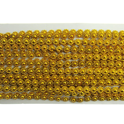 Metallic Daisy Trimming in Gold - 10mm Wide - 0256