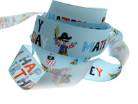 Happy Birthday Matey  Ribbon by Berisfords - 25mm Wide - 3 Meter Lengths Pirates