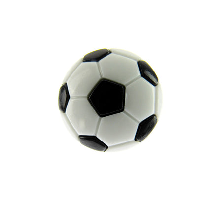 Round Football Soccer Button Black & White Ball 18mm Kids Shank Button - ThreadandTrimmings