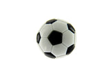 Round Football Soccer Button - Black & White Ball - 18mm - Kids Shank Button