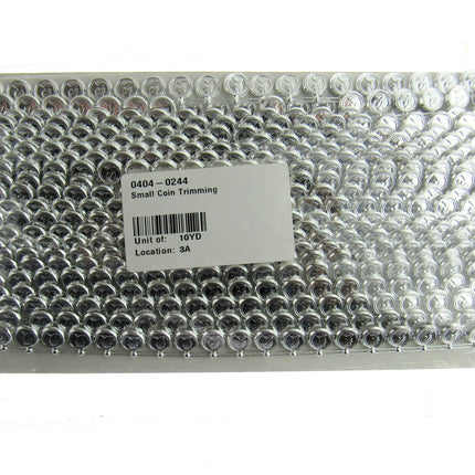 Coin Trimming - Small Gold or Silver - 10mm Wide Plastic Trimming - 0404-0244