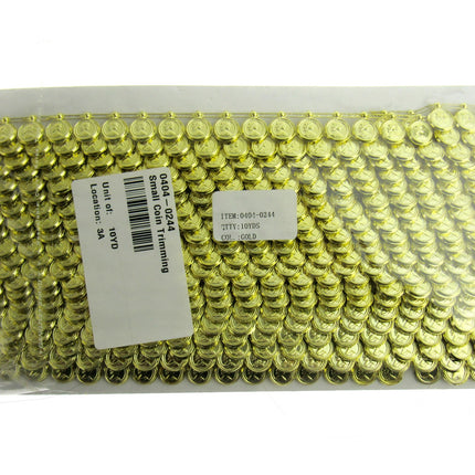 Coin Trimming - Small Gold or Silver - 10mm Wide Plastic Trimming - 0404-0244