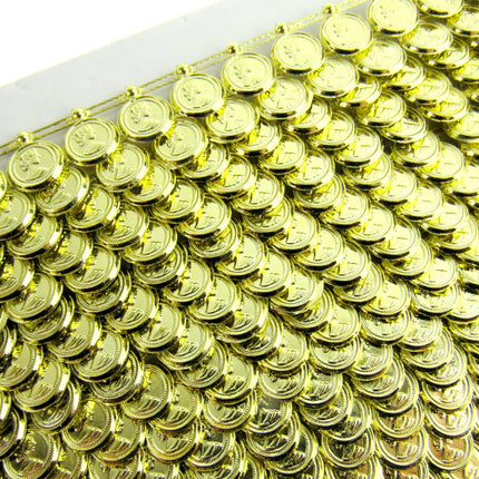 Coin Trimming - Small Gold or Silver - 10mm Wide Plastic Trimming - 0404-0244
