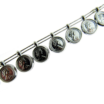 Coin Trimming - Small Gold or Silver - 10mm Wide Plastic Trimming - 0404-0244