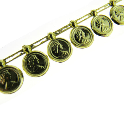 Coin Trimming - Small Gold or Silver - 10mm Wide Plastic Trimming - 0404-0244