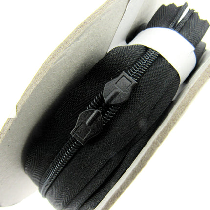 Continuous Invisible Zip Chain with 12 Sliders 6m x No 3 Chain 4 x Colours - ThreadandTrimmings