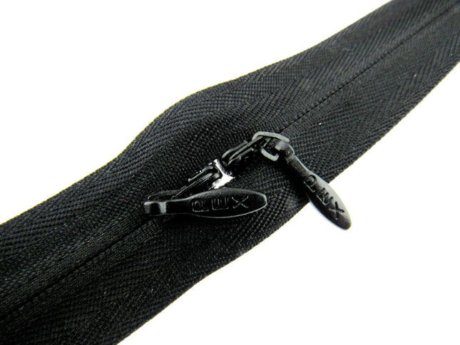 Continuous Invisible Zip Chain with 12 Sliders 6m x No 3 Chain 4 x Colours - ThreadandTrimmings