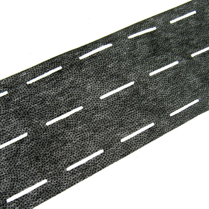Heavy Fusible Slotted Waist Banding Interfacing - 80mm Wide - Black / White - ThreadandTrimmings