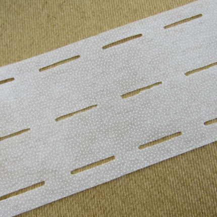 Heavy Fusible Slotted Waist Banding Interfacing - 80mm Wide - Black / White - ThreadandTrimmings