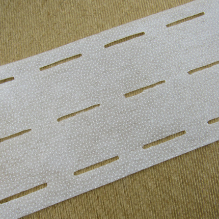 Heavy Fusible Slotted Waist Banding Interfacing - 80mm Wide - Black / White - ThreadandTrimmings