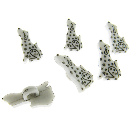 Dalmatian Spotty Dog Buttons 21mm Spotted Dog Shank Buttons - ThreadandTrimmings