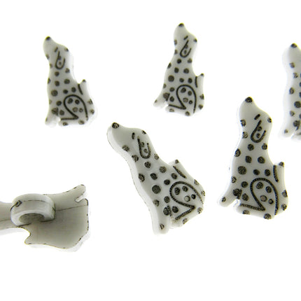 Dalmatian Spotty Dog Buttons 21mm Spotted Dog Shank Buttons - ThreadandTrimmings