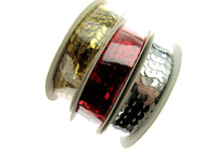 Sequin String - 6mm Wide - 10 Meter Reels in Gold, Silver, Red 55134