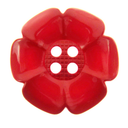 Overhead view of extra large scale novelty clown buttons measured at sixty-five millimeters in diameter.