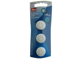 Round Plastic Self Cover Buttons Prym Hang Sell Cards -11mm / 15mm / 19mm / 22mm