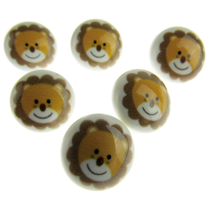 Round Childrens Printed Character Shank Buttons on White Shank by Wonder Buttons - ThreadandTrimmings