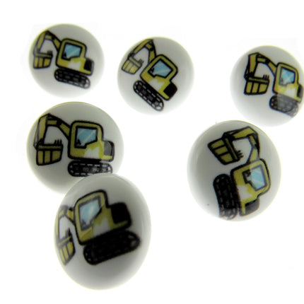 Round Childrens Printed Character Shank Buttons on White Shank by Wonder Buttons - ThreadandTrimmings