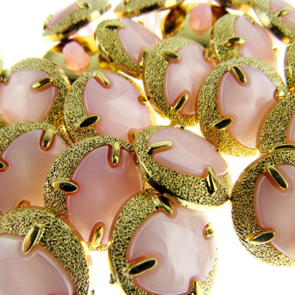 Round Shank Buttons Pink, Cerise, Gold - Clearance Buttons - ThreadandTrimmings