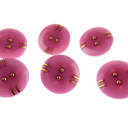 Round Shank Buttons Pink, Cerise, Gold - Clearance Buttons - ThreadandTrimmings