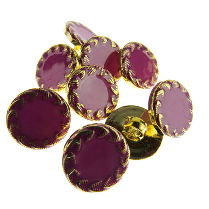 Round Shank Buttons Pink, Cerise, Gold - Clearance Buttons - ThreadandTrimmings