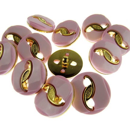 Round Shank Buttons Pink, Cerise, Gold - Clearance Buttons - ThreadandTrimmings