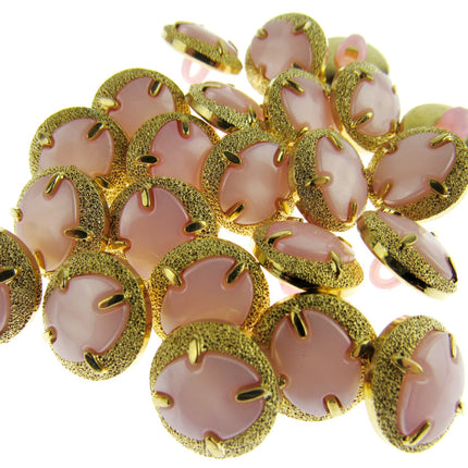 Round Shank Buttons Pink, Cerise, Gold - Clearance Buttons - ThreadandTrimmings