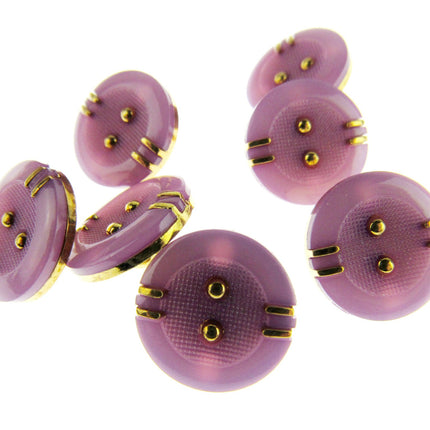 Round Shank Buttons Pink, Cerise, Gold - Clearance Buttons - ThreadandTrimmings