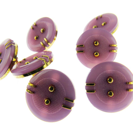 Round Shank Buttons Pink, Cerise, Gold - Clearance Buttons - ThreadandTrimmings