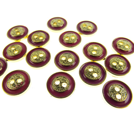 Round Shank Buttons Pink, Cerise, Gold - Clearance Buttons - ThreadandTrimmings