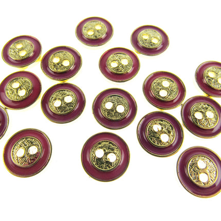 Round Shank Buttons Pink, Cerise, Gold - Clearance Buttons - ThreadandTrimmings