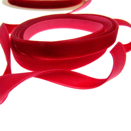 Velvet Ribbon Trimming Tape 9mm Wide Assorted Colours - ThreadandTrimmings