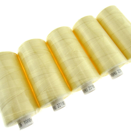 5 x 1000 YARD MOON SPUN POLYESTER SEWING THREAD - CHOOSE YOUR COLOUR - ThreadandTrimmings