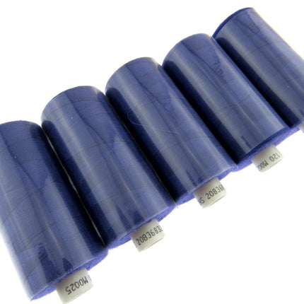 5 x 1000 YARD MOON SPUN POLYESTER SEWING THREAD - CHOOSE YOUR COLOUR - ThreadandTrimmings