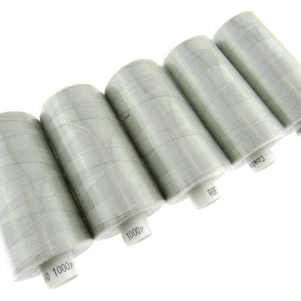 5 x 1000 YARD MOON SPUN POLYESTER SEWING THREAD - CHOOSE YOUR COLOUR - ThreadandTrimmings