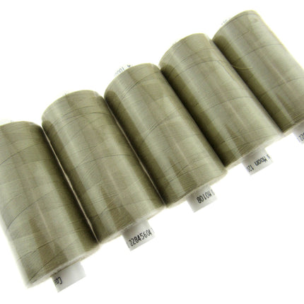 5 x 1000 YARD MOON SPUN POLYESTER SEWING THREAD - CHOOSE YOUR COLOUR - ThreadandTrimmings