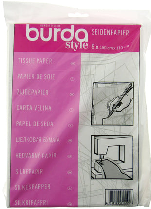 Tracing Paper For Pattern Making by Burda - 5 Sheet Pack - 150cm x 110cm BTPT - ThreadandTrimmings