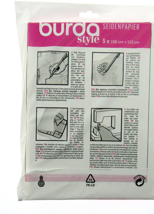 Tracing Paper For Pattern Making by Burda - 5 Sheet Pack - 150cm x 110cm BTPT - ThreadandTrimmings