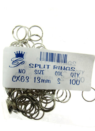 Silver Split Key Rings - Use For In The Hoop Embroidery Projects 4 x Sizes CX63 - ThreadandTrimmings