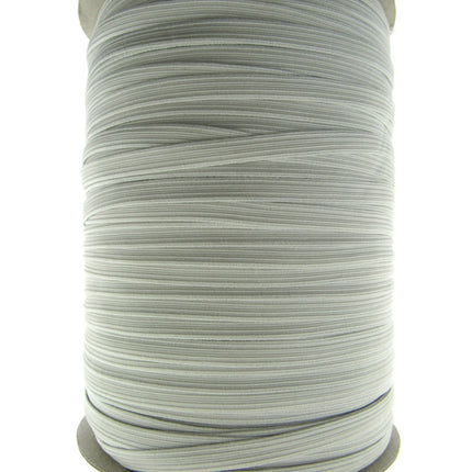 Thin Flat Braid Elastic - 7mm - 8 Cord Knicker - Face Mask Elastic Black - White - ThreadandTrimmings