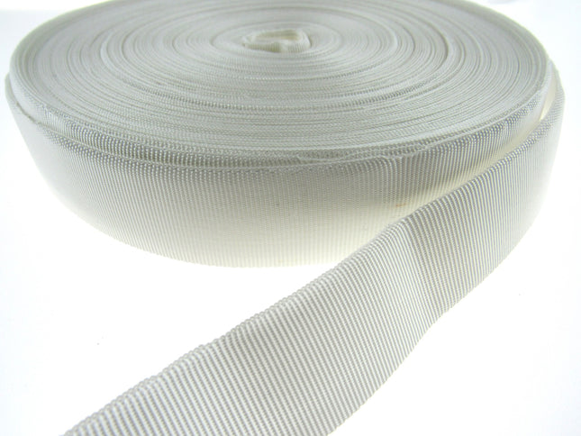 Curved Petersham For Low Waistline Skirts & Trousers - 25mm - Black or White - ThreadandTrimmings