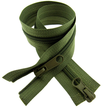 Two Way Nylon Open End Zip - 19" - (48cm) No 5 Chain - 19 Colours Available - ThreadandTrimmings