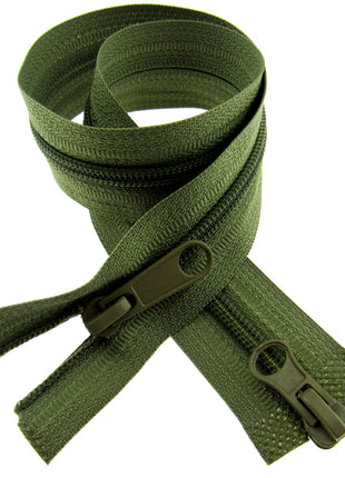 Two Way Nylon Open End Zip - 19" - (48cm) No 5 Chain - 19 Colours Available - ThreadandTrimmings