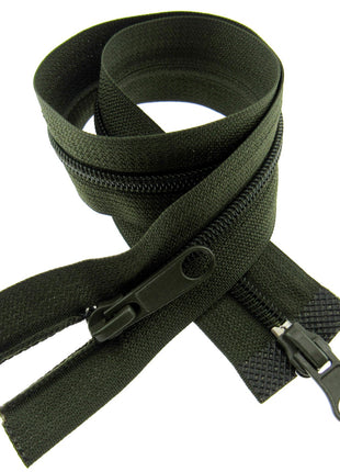 Two Way Nylon Open End Zip - 19" - (48cm) No 5 Chain - 19 Colours Available - ThreadandTrimmings
