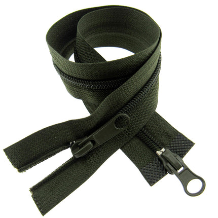 Two Way Nylon Open End Zip - 19" - (48cm) No 5 Chain - 19 Colours Available - ThreadandTrimmings