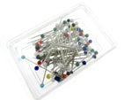 Glass Head Straight Sewing Pins - None Melt Pins - 32mm - 80 Pins Approx JTL057