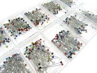 Glass Head Straight Sewing Pins - None Melt Pins - 32mm - 80 Pins Approx JTL057