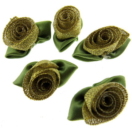 5 x Lurex Gold or Silver Ribbon Bows