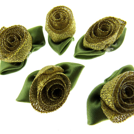 5 x Lurex Gold or Silver Ribbon Bows