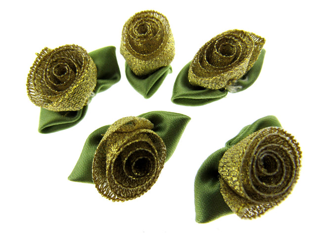5 x Lurex Gold or Silver Ribbon Bows